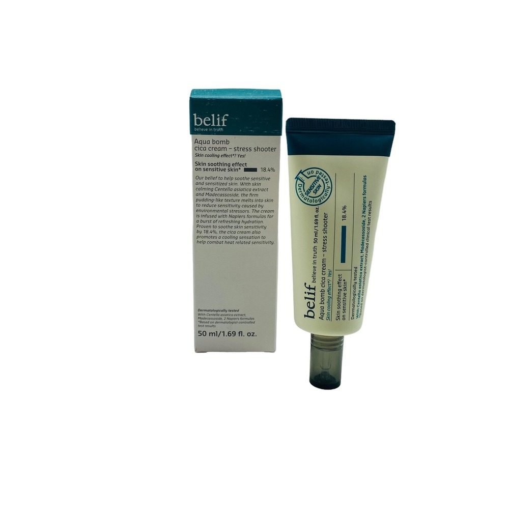 Belif‎ Aqua Bomb Cica Cream Stress Shooter 1.69 fl oz Soothing Moisturizer